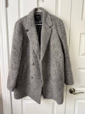 Madewell Gray Wool Peacoat